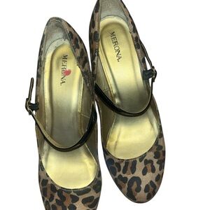 Merona Women's Leopard Print Mary Jane Shoes
